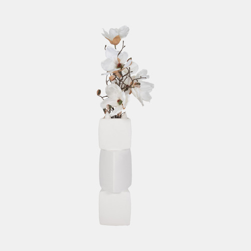 Sagebrook Home 17" Stacked Triangle Rough Vase Ivory Wishlist Create New