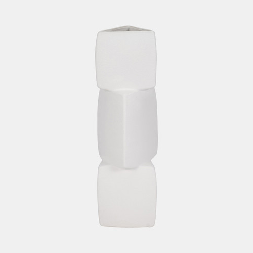 sagebrook home 17" Stacked Triangle Rough Vase ivory Wishlist Create New