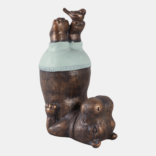 Sagebrook Home 17x12" Feet In The Air Hippo Bronze Wishlist Create New