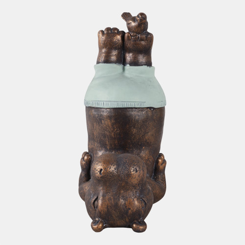 Sagebrook Home 17x12" Feet In The Air Hippo Bronze Wishlist Create New