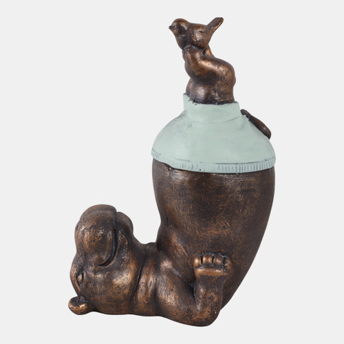 Sagebrook Home 17x12" Feet In The Air Hippo Bronze Wishlist Create New