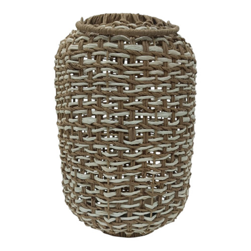 sagebrook home 17x12" Raffia Woven Lantern Natural Wishlist Create New