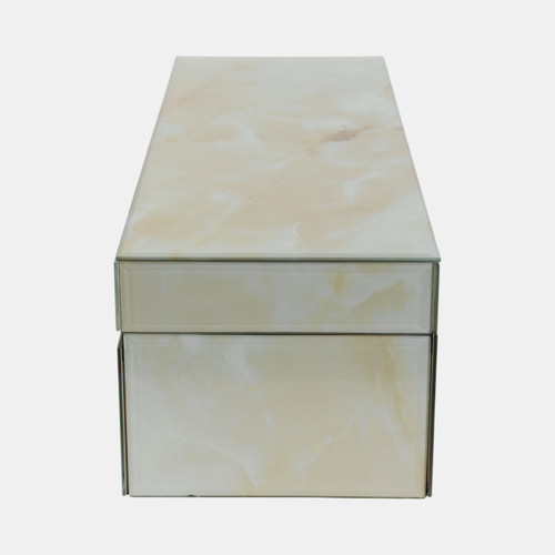 Sagebrook Home 17x6" Marbled Glass Box Ivory Wishlist Create New