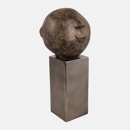 Sagebrook Home 17x7" Smiley Head On Pedestal Multi Wishlist Create New