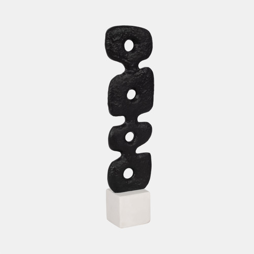Sagebrook Home 18" Abstract Totem Sculpture Marble Base Black/w Wishlist Create New