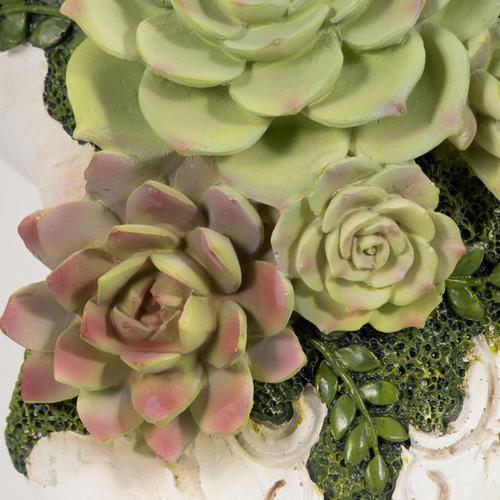 Sagebrook Home 18" Bull Skull With Succulents Multi Wishlist Create New