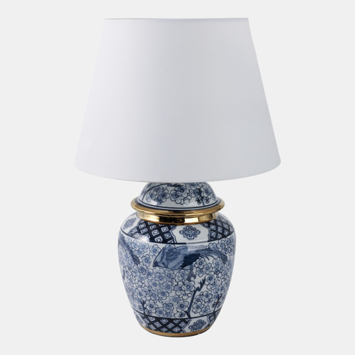 Sagebrook Home 18" Chinoiserie Table Lamp Gold Trim White/blue Wishlist Create New