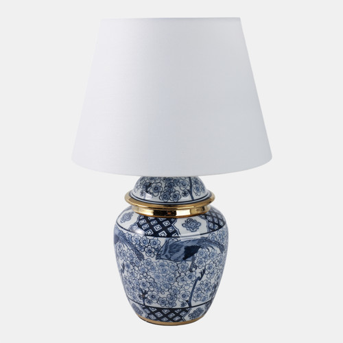 sagebrook home 18" Chinoiserie Table Lamp Gold Trim White/blue Wishlist Create New
