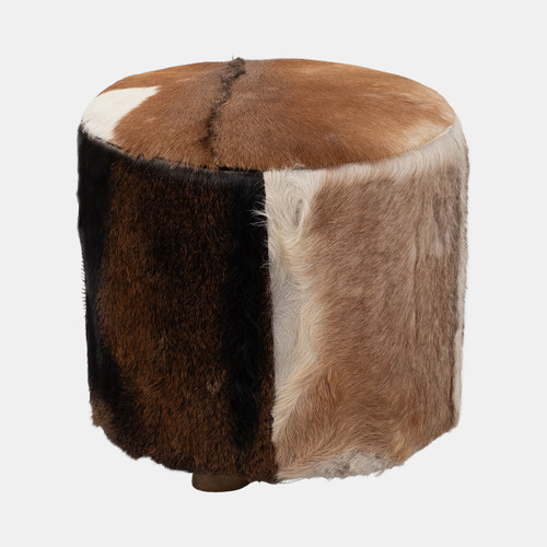 sagebrook home 18" Cowhide Ottoman Multi Wishlist Create New
