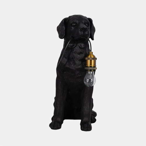 sagebrook home 18" Dog Holding Lightbulb Table Lamp Black/gold Wishlist Create New