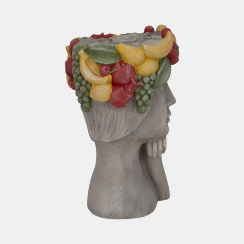 Sagebrook Home 18" Lady With Fruit Planter Grey/multi Wishlist Create New