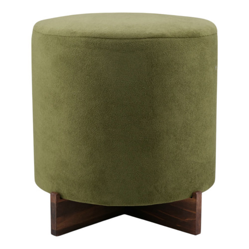 sagebrook home 18" Modern Velvet Ottoman With Wood Base Green Wishlist Create New