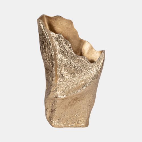 sagebrook home 18" Organic Edge Metal Vase Champagne Wishlist Create New