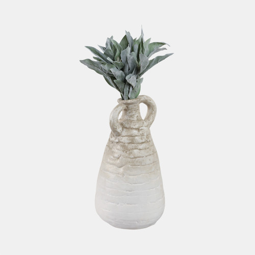 Sagebrook Home 18" Slanted Terracotta Eared Vase Ivory Wishlist Create New