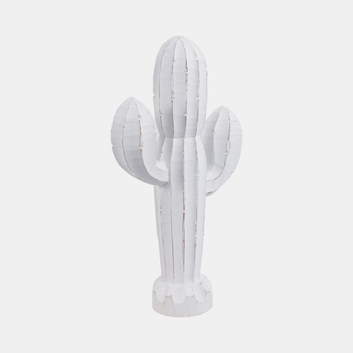 Sagebrook Home 18" Wooden Cactus Decor Wht Wishlist Create New