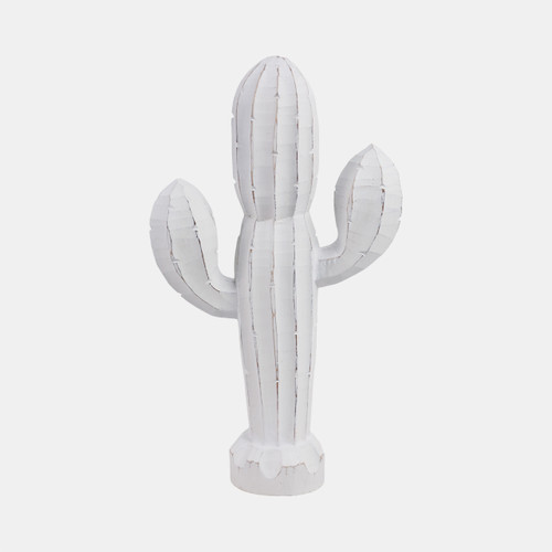 Sagebrook Home 18" Wooden Cactus Decor Wht Wishlist Create New