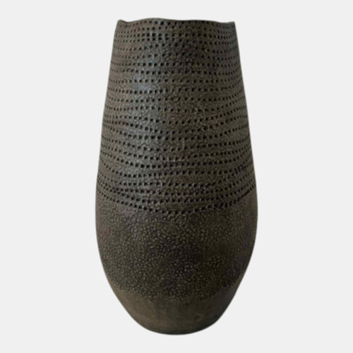 sagebrook home 18x10" Pierced Clay Vase Brown Wishlist Create New