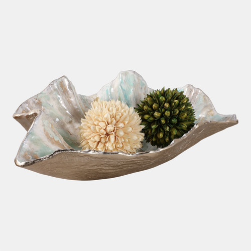 Sagebrook Home 18x12" Metal Seashell Bowl Multi Wishlist Create New