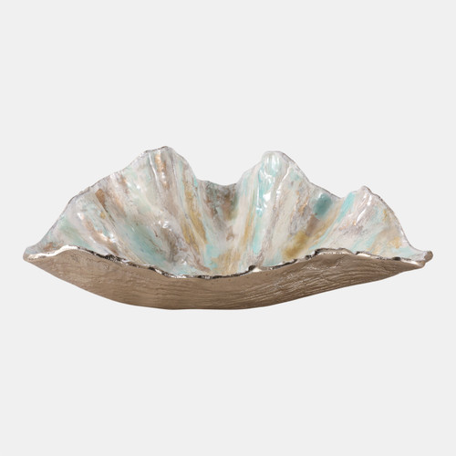 sagebrook home 18x12" Metal Seashell Bowl Multi Wishlist Create New