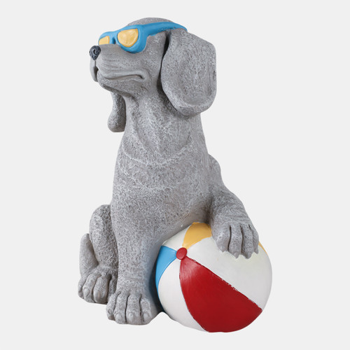 Sagebrook Home 18x14" Beach Dog Grey Multi Wishlist Create New