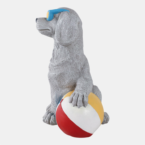 Sagebrook Home 18x14" Beach Dog Grey Multi Wishlist Create New