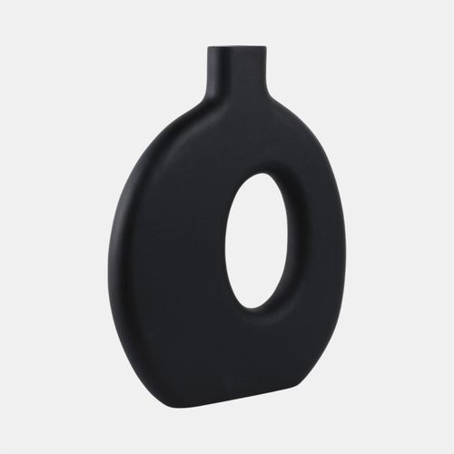 Sagebrook Home 18x14" Cut-out Wood Vase Black Wishlist Create New