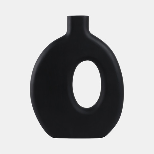 sagebrook home 18x14" Cut-out Wood Vase Black Wishlist Create New