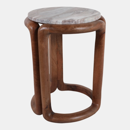 Sagebrook Home 18x14" Mrble Top Inlay Wood Accent Table Ivry/brwn Wishlist Create New