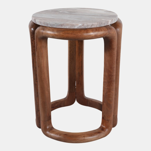 Sagebrook Home 18x14" Mrble Top Inlay Wood Accent Table Ivry/brwn Wishlist Create New