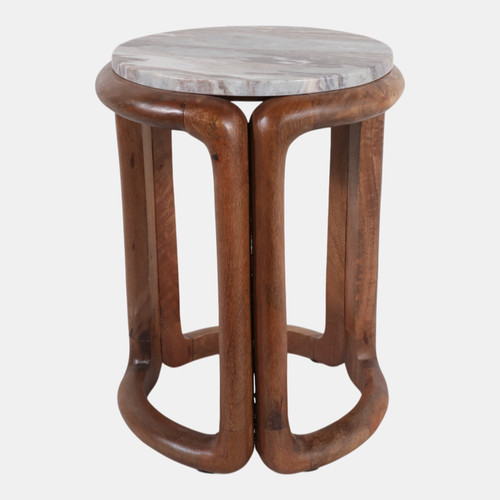 sagebrook home 18x14" Mrble Top Inlay Wood Accent Table ivry/brwn Wishlist Create New