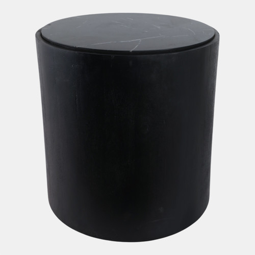 sagebrook home 18x18 Marble Inlay Rnd Accent Table Blk/wht Wishlist Create New