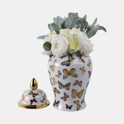 Sagebrook Home 18x9" Butterflies Temple Jar Multi Wishlist Create New