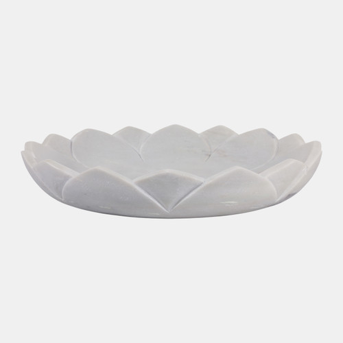 Sagebrook Home 19" Flower Shaped Large Marble Bowl White Wishlist Create New