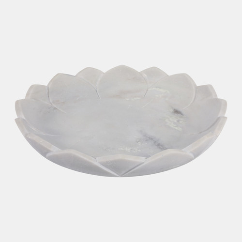 Sagebrook Home 19" Flower Shaped Large Marble Bowl White Wishlist Create New