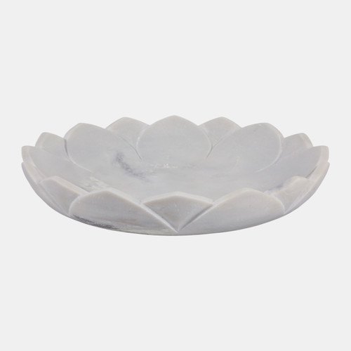 sagebrook home 19" Flower Shaped Large Marble Bowl White Wishlist Create New