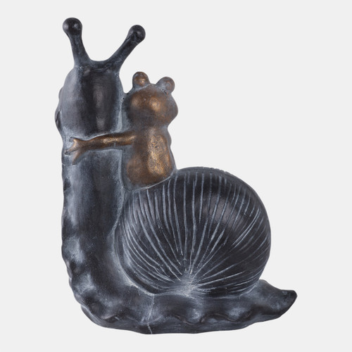 Sagebrook Home 19x15" Gold Frog On Snail Grey Wishlist Create New