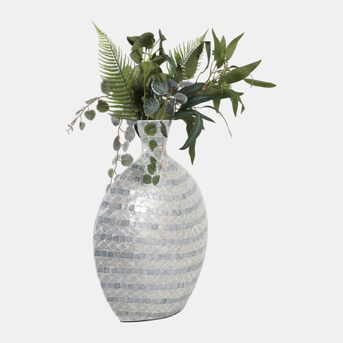 Sagebrook Home 19x16" Capiz Gourd Vase Blue Wishlist Create New