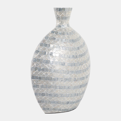 Sagebrook Home 19x16" Capiz Gourd Vase Blue Wishlist Create New