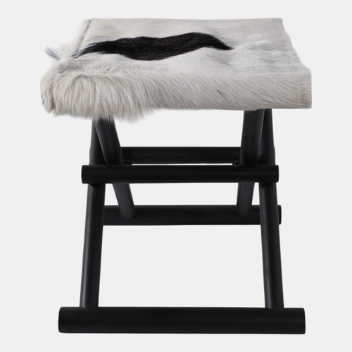 Sagebrook Home 19x16" Hair On Hide Cow Print Stool Black/white Wishlist Create New