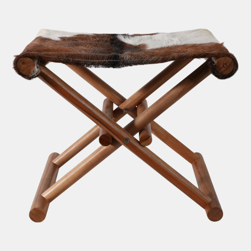 Sagebrook Home 19x16" Hair On Hide Cow Print Stool Brown/white Wishlist Create New
