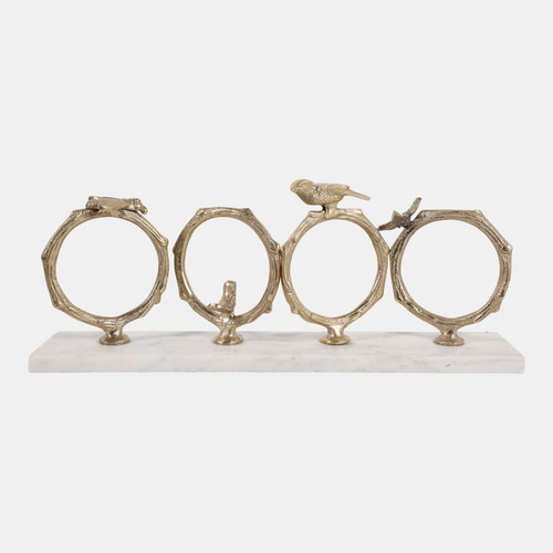 sagebrook home 19x9" Birds On Branch Rings Champagne/ White Wishlist Create New