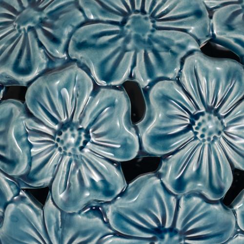 Sagebrook Home 1o" Flower Cut-out Garden Orb Blue Wishlist Create New