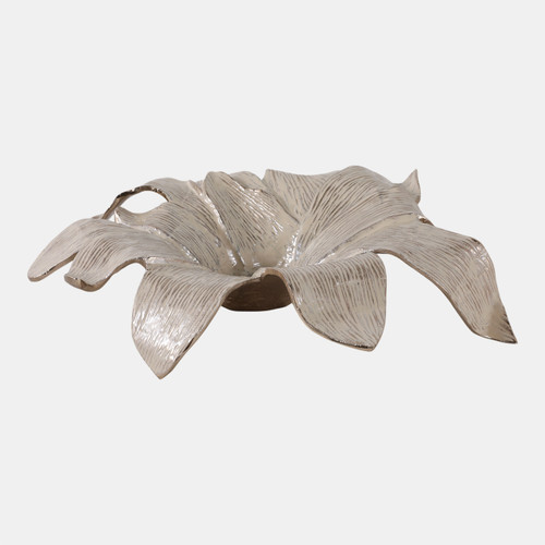 sagebrook home 20" Blooming Flower Metal Bowl Ivory/gold Wishlist Create New