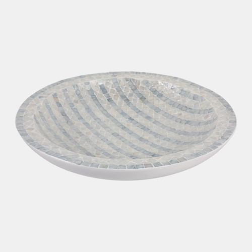 Sagebrook Home 20" Capiz Bowl Blue Wishlist Create New