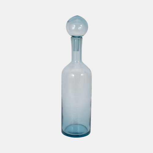 sagebrook home 20" Glass Bottle With Stopper Light Blue Wishlist Create New