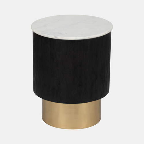 Sagebrook Home 20" Gold Pedestal Accent Table Marble Top Wht/blk Wishlist Create New