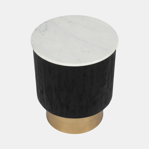 Sagebrook Home 20" Gold Pedestal Accent Table Marble Top Wht/blk Wishlist Create New