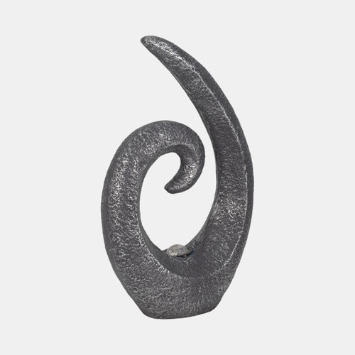 Sagebrook Home 20" Loopy Statue With Solar Dark Grey Wishlist Create New