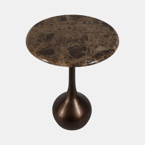 Sagebrook Home 20" Marble Accent Table Ball Base Bwn Wishlist Create New
