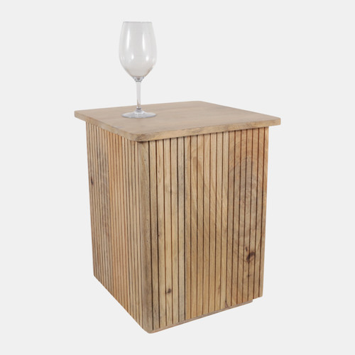 Sagebrook Home 20" Square Ribbed Accent Table Natural Wishlist Create New